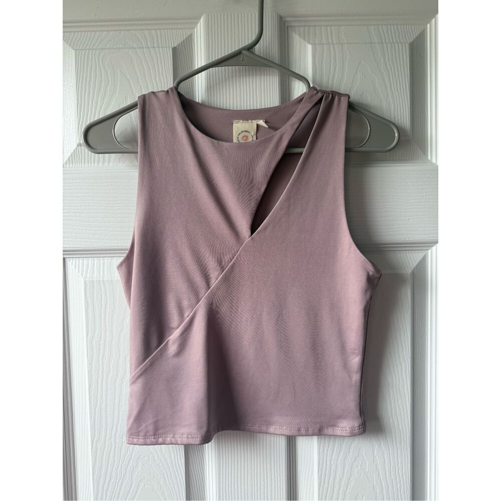 Pink Nude High Neck Islet Night Out Tank Women's Medium